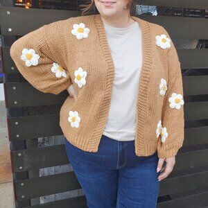 Chunky knit plus size cardigan